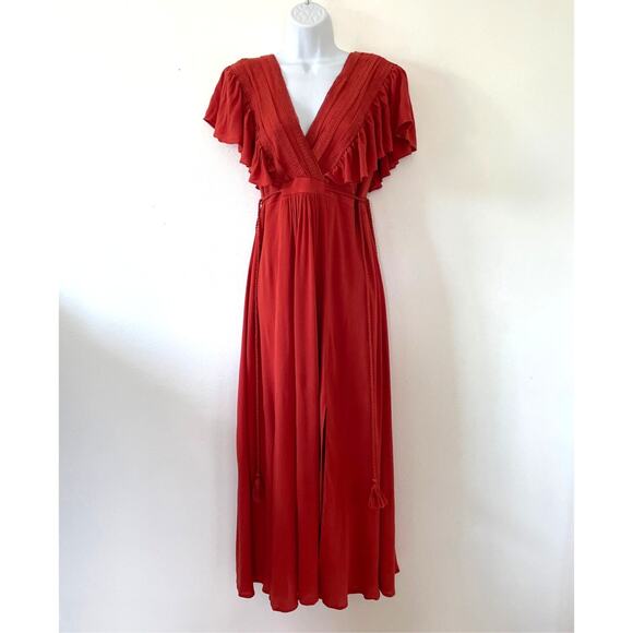 Baltic Born Jennifer Dress Large Boho Flowy Romantic Flutter Maxi Party Event - Picture 1 of 9